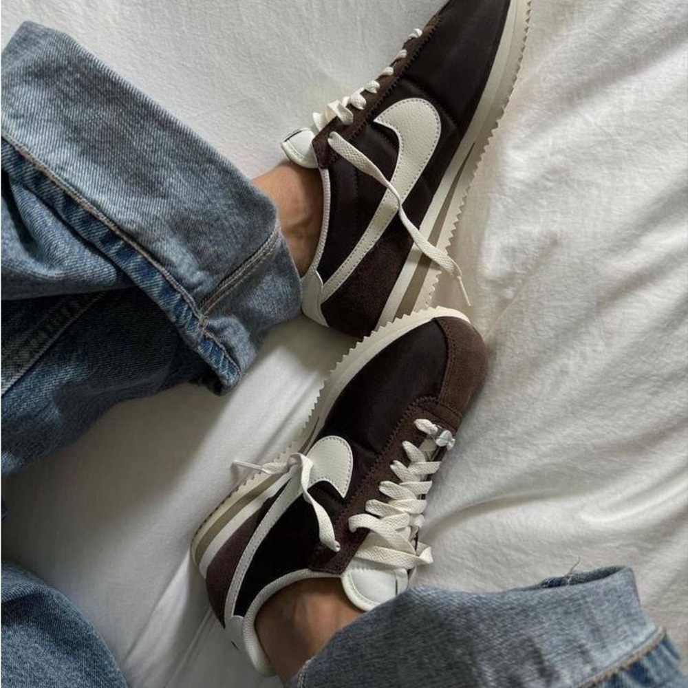 Nike Brown and White Casual Sneakers